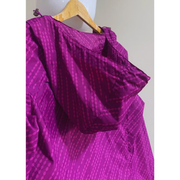 Eddie Bauer Women Lightweight Windbreaker Jacket Purple with Hoodie Size SMALL - Picture 3 of 10